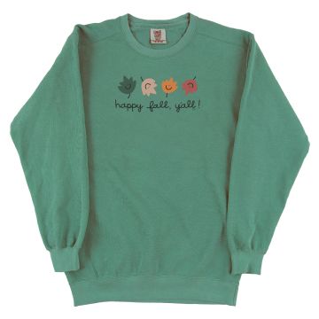 Happy Fall Y'all Sweatshirt - Light Green